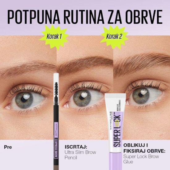 Maybelline New York Superlock Brow Glue – Gel za Obrve