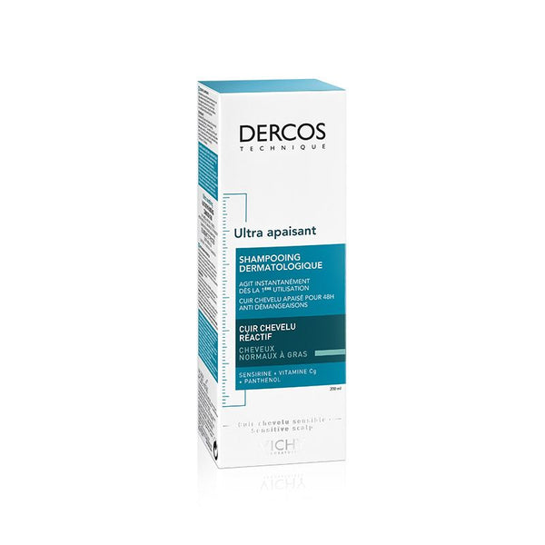 Vichy Dercos Sensitive izuzetno smirujući šampon za osetljivo vlazište za normalno do masnu kosu 200ml