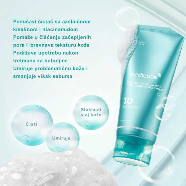 Medicube Azelaic Acid Niacinamide Deep Clean Foam Cleanser 120g