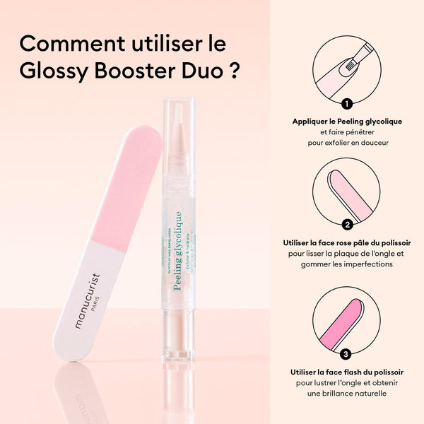Manucurist Glossy Booster Duo (piling + polirer za nokte)