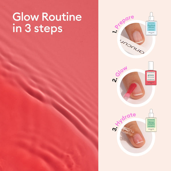 Manucurist Glow Manucure Set u roze torbici (Active Glow + nega + pribor)