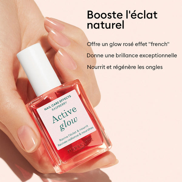 Manucurist Glow Manucure Set u roze torbici (Active Glow + nega + pribor)