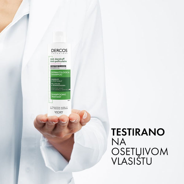 Vichy Dercos Anti - Dandruff Šampon protiv peruti za osetljivu kožu glave bez sulfata, 200 ml