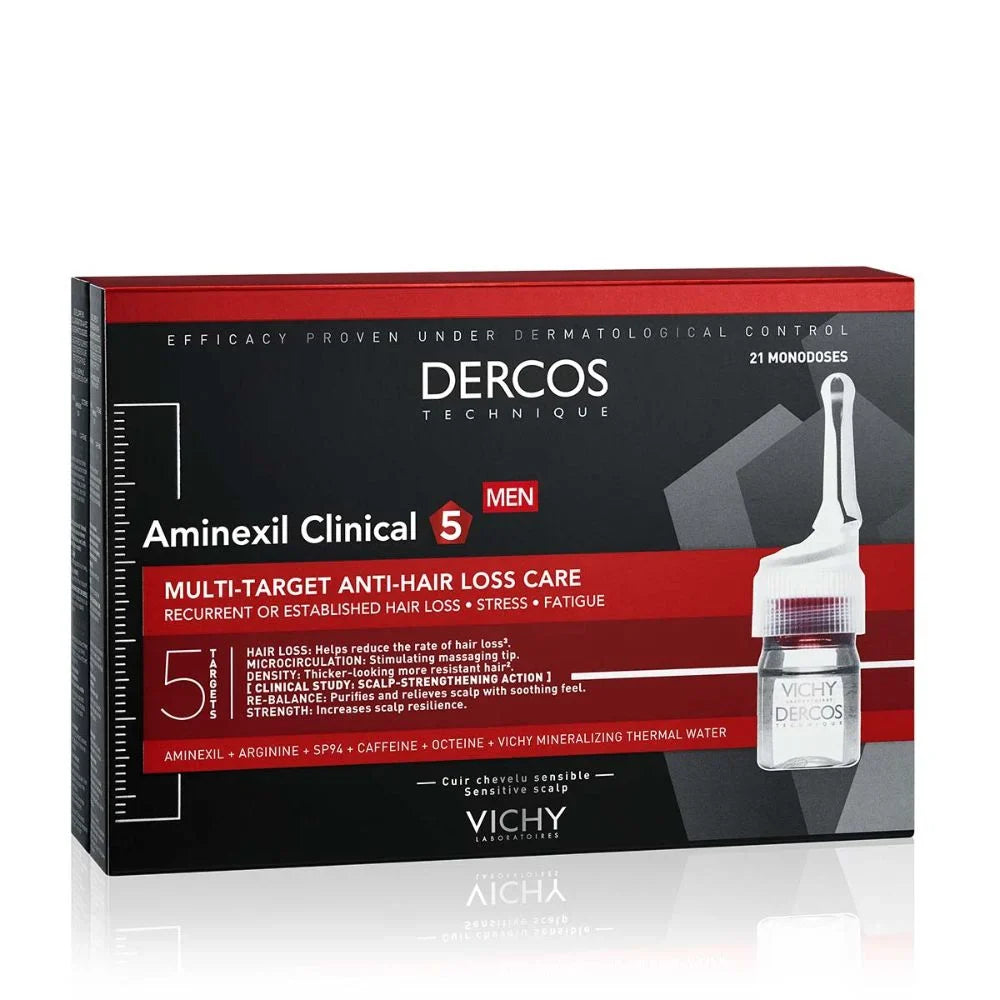 Vichy Dercos Aminexil Clinical 5 Ampule protiv opadanja kose za muškarce, 21 ampula