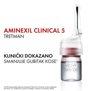 Vichy Dercos Aminexil Clinical 5 Ampule protiv opadanja kose za muškarce, 21 ampula