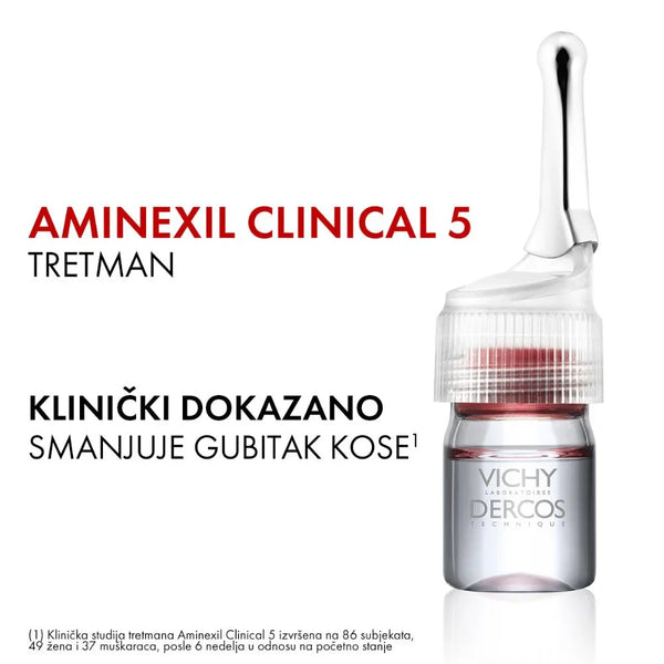 Vichy Dercos Aminexil Clinical 5 Ampule protiv opadanja kose za muškarce, 21 ampula