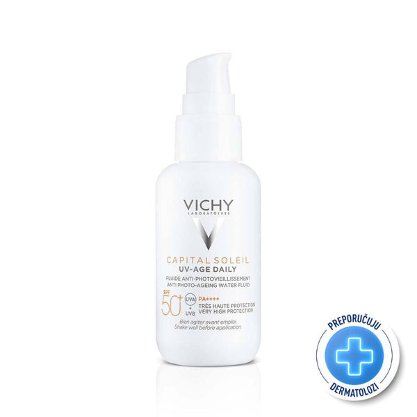 Vichy Capital Soleil UV Age Daily vodeni fluid za zaštitu od sunca protiv znakova starenja kože SPF50+, 40 ml