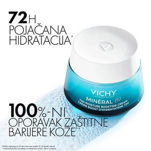 Vichy Mineral 89 Krema za intenzivnu hidrataciju tokom 72 časa za sve tipove kože, 50 ml