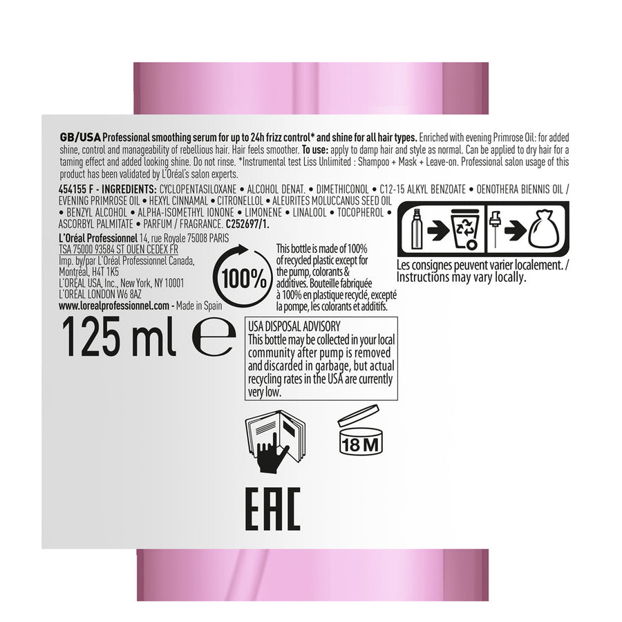 L'Oréal Professionnel Liss Unlimited Serum za kosu 125ml