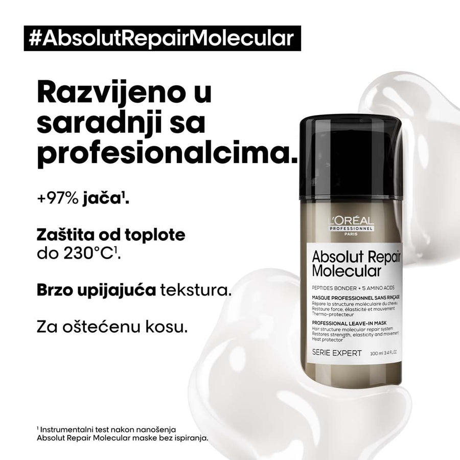 L'Oréal Professionnel Absolut Repair Molecular maska za kosu bez ispiranja 100ml