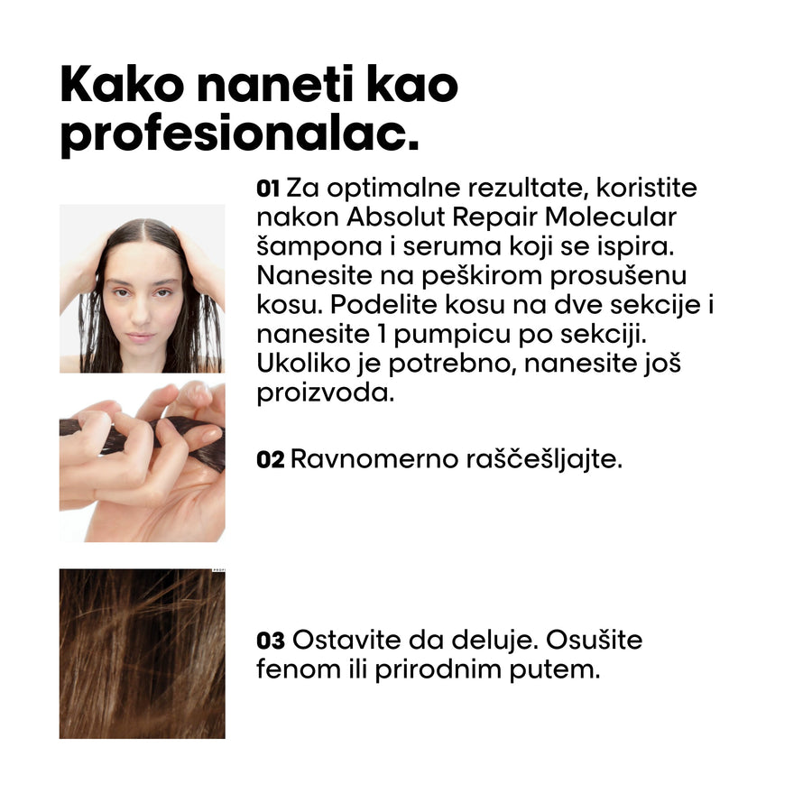 L'Oréal Professionnel Absolut Repair Molecular maska za kosu bez ispiranja 50ml (putno pakovanje)