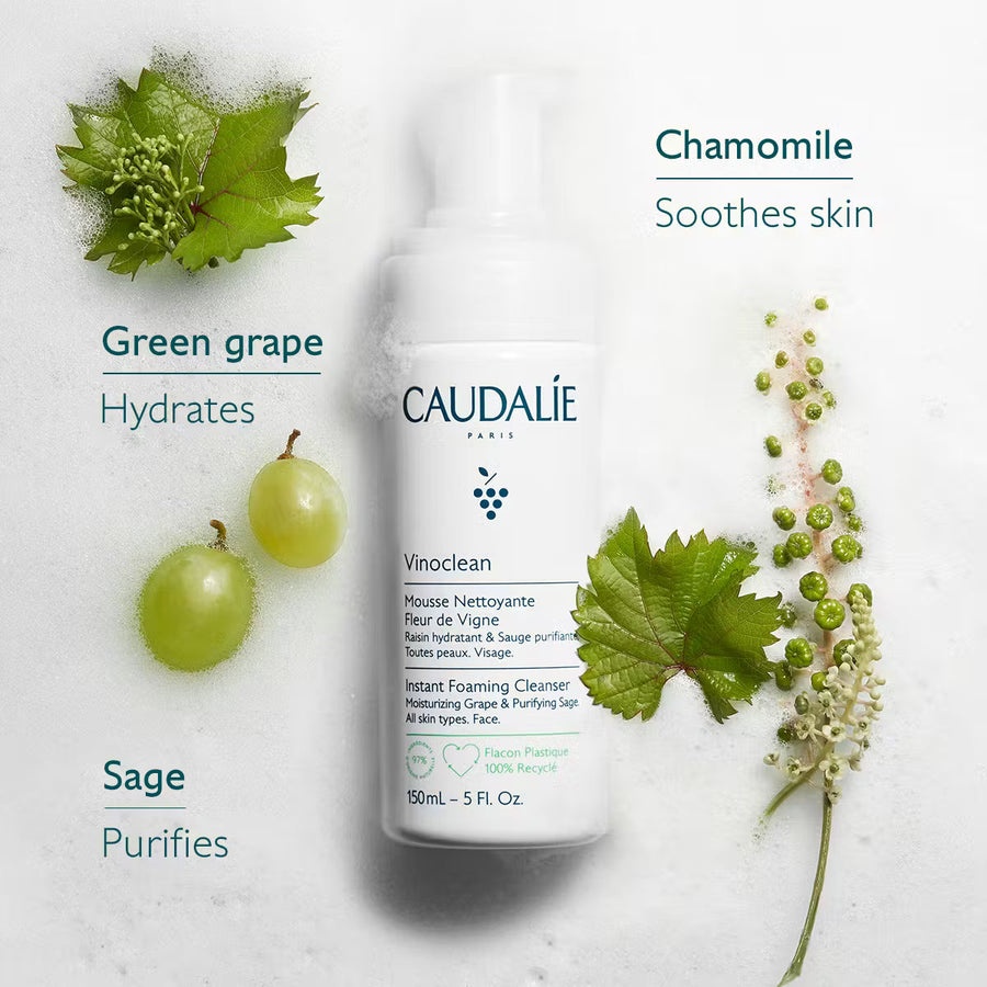 Caudalie Vinoclean Gentle Foam Cleanser – 50 ml
