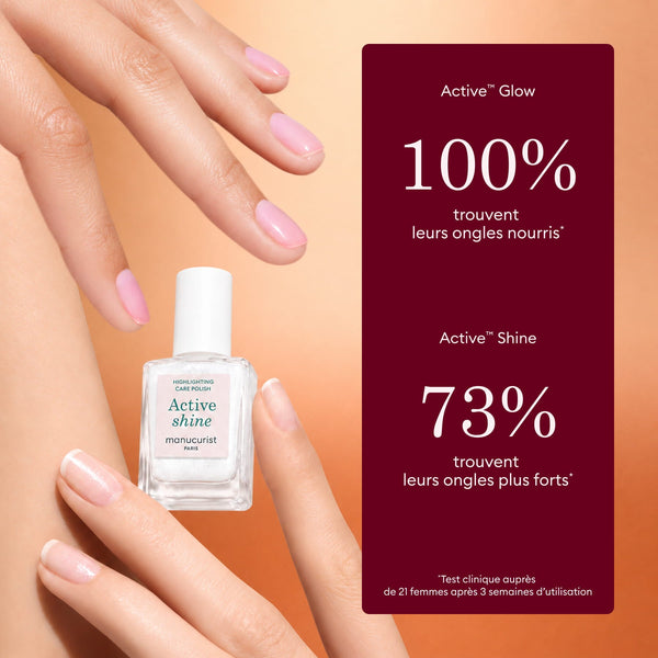 Manucurist Mini Active™ Duo, praznični ukras (Shine Icy + Glow Blueberry, 2×8 ml)