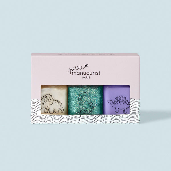 Petite Manucurist dečji set 3 laka na vodenoj bazi (3×8 ml) – Pénelope – Marius – Hector (dinosaurusi)