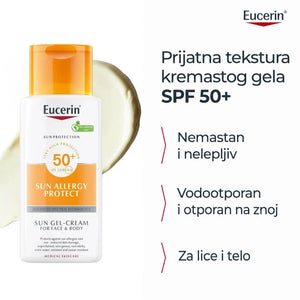 Eucerin Sun Allergy Protect / Sensitive Protect SPF50+ gel-krem (200 ml)
